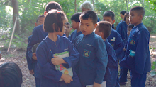 670813 เด็กสมุนพระราม เดินป่าศึกษาป่าชุมชนหมู่บ้านคำกลาง